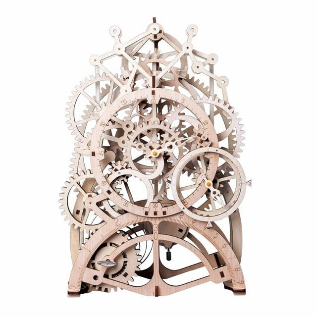 Robud DIY Model Building Kits Laser Cutting 3D Wooden Mechanical Action by Clockwork Gift Toys for Children LK