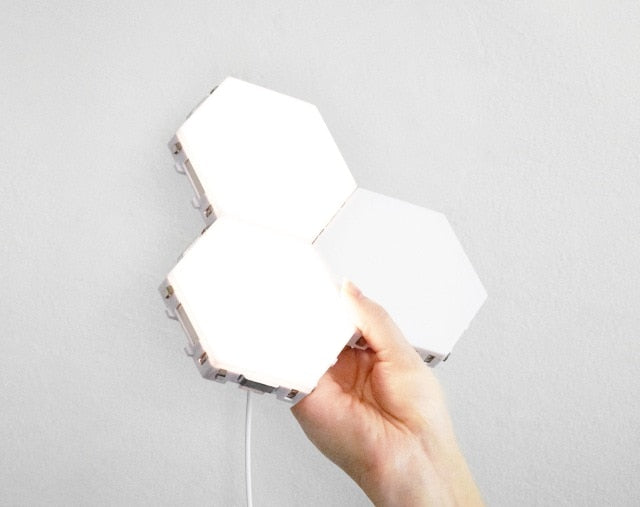 Quantum lamp led Hexagonal lamps modular touch sensitive lighting night light magnetic hexagons creative decoration wall lampara