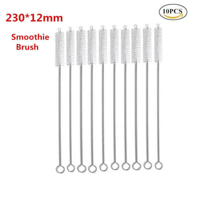 100pcs Eco Friendly Reusable Straw 21.5cm Carbonized Bamboo Smoothie Straws Pointed Coffee Milk Drinking Straw