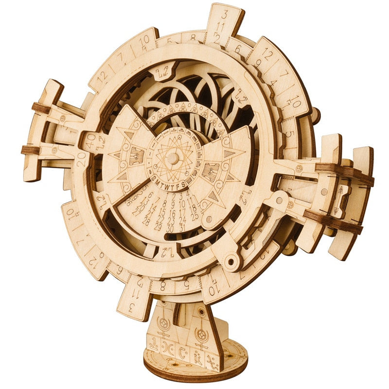 Robud DIY Model Building Kits Laser Cutting 3D Wooden Mechanical Action by Clockwork Gift Toys for Children LK