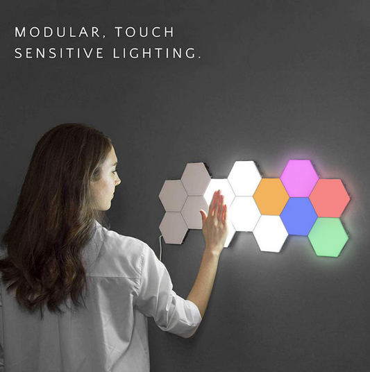 Quantum lamp led Hexagonal lamps modular touch sensitive lighting night light magnetic hexagons creative decoration wall lampara