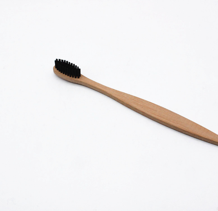 Bamboo Toothbrush with Charcoal Bristles Natural Dental Care for Home Family Travel